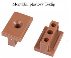 Montážní plastový T-klip bal.50 ks