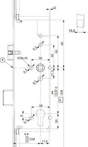 Zámek MACO 92/55/16 ZTS Cilindrový